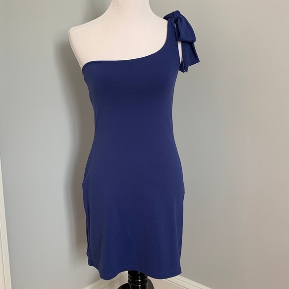 Susana Monaco Dresses & Skirts - Susana Monaco One Shoulder Blue Dress